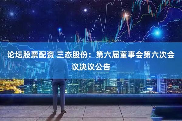 论坛股票配资 三态股份：第六届董事会第六次会议决议公告